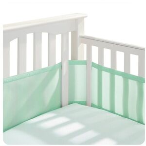 Breathable Baby Mesh Bumper- Mint Green